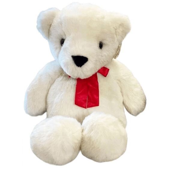 aurora Other - NWT Vtg White Teddy Bear 28" Aurora Huggy Large Jumbo Plush Stuffed Animal